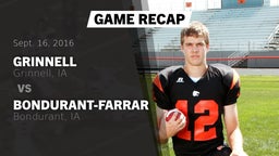 Recap: Grinnell  vs. Bondurant-Farrar  2016