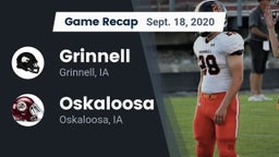 Recap: Grinnell  vs. Oskaloosa  2020