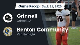 Recap: Grinnell  vs. Benton Community 2020