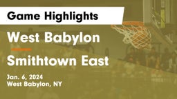 West Babylon  vs Smithtown East  Game Highlights - Jan. 6, 2024