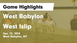 West Babylon  vs West Islip  Game Highlights - Jan. 12, 2024