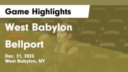 West Babylon  vs Bellport  Game Highlights - Dec. 21, 2023