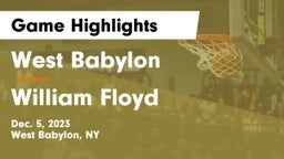 West Babylon  vs William Floyd  Game Highlights - Dec. 5, 2023