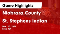 Niobrara County  vs St. Stephens Indian  Game Highlights - Dec. 10, 2021