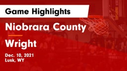 Niobrara County  vs Wright Game Highlights - Dec. 10, 2021