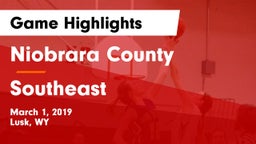Niobrara County  vs Southeast  Game Highlights - March 1, 2019