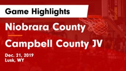 Niobrara County  vs Campbell County  JV Game Highlights - Dec. 21, 2019