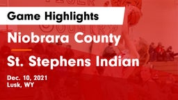 Niobrara County  vs St. Stephens Indian  Game Highlights - Dec. 10, 2021