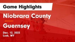 Niobrara County  vs Guernsey  Game Highlights - Dec. 12, 2023