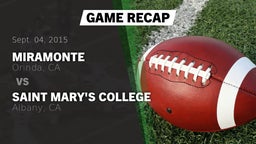 Recap: Miramonte  vs. Saint Mary's College  2015