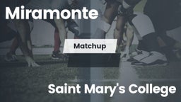 Matchup: Miramonte High vs. Saint Mary's College  2016