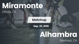 Matchup: Miramonte High vs. Alhambra  2016