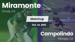 Matchup: Miramonte High vs. Campolindo  2016