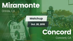 Matchup: Miramonte High vs. Concord  2016