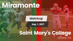 Matchup: Miramonte High vs. Saint Mary's College  2017