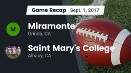 Recap: Miramonte  vs. Saint Mary's College  2017