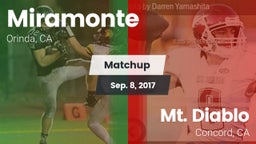 Matchup: Miramonte High vs. Mt. Diablo  2017