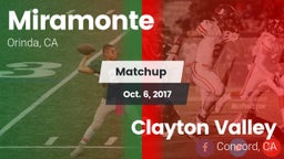 Matchup: Miramonte High vs. Clayton Valley  2017