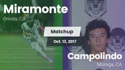 Matchup: Miramonte High vs. Campolindo  2017