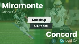 Matchup: Miramonte High vs. Concord  2017