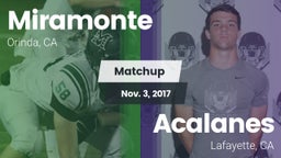 Matchup: Miramonte High vs. Acalanes  2017