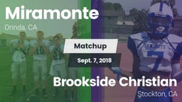 Matchup: Miramonte High vs. Brookside Christian  2018