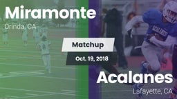 Matchup: Miramonte High vs. Acalanes  2018