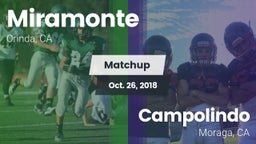 Matchup: Miramonte High vs. Campolindo  2018