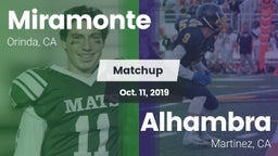 Matchup: Miramonte High vs. Alhambra  2019