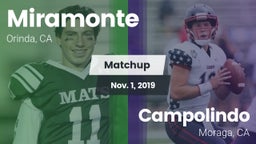 Matchup: Miramonte High vs. Campolindo  2019