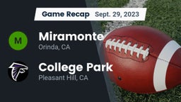 Recap: Miramonte  vs. College Park  2023