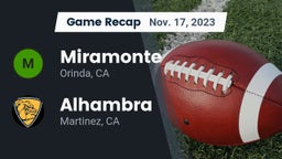 Recap: Miramonte  vs. Alhambra  2023