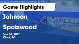 Johnson  vs Spotswood  Game Highlights - Jan 14, 2017