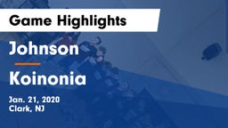 Johnson  vs Koinonia  Game Highlights - Jan. 21, 2020