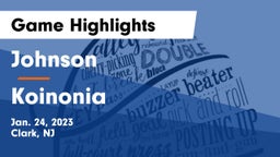 Johnson  vs Koinonia Game Highlights - Jan. 24, 2023