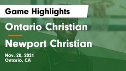 Ontario Christian  vs Newport Christian  Game Highlights - Nov. 20, 2021