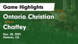 Ontario Christian  vs Chaffey  Game Highlights - Dec. 28, 2022