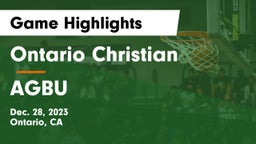 Ontario Christian  vs AGBU Game Highlights - Dec. 28, 2023