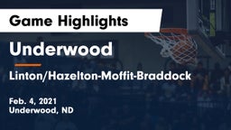 Underwood  vs Linton/Hazelton-Moffit-Braddock  Game Highlights - Feb. 4, 2021