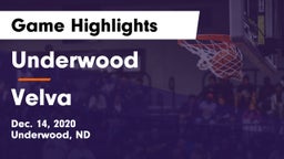 Underwood  vs Velva  Game Highlights - Dec. 14, 2020