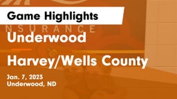 Underwood  vs Harvey/Wells County Game Highlights - Jan. 7, 2023