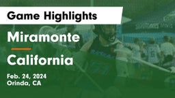 Miramonte  vs California  Game Highlights - Feb. 24, 2024