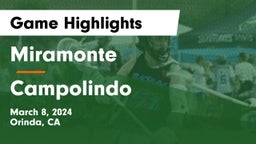 Miramonte  vs Campolindo  Game Highlights - March 8, 2024