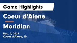 Coeur d'Alene  vs Meridian  Game Highlights - Dec. 3, 2021
