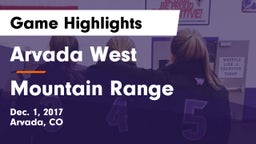 Arvada West  vs Mountain Range Game Highlights - Dec. 1, 2017