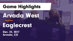 Arvada West  vs Eaglecrest  Game Highlights - Dec. 22, 2017
