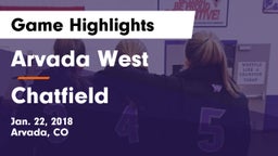 Arvada West  vs Chatfield  Game Highlights - Jan. 22, 2018
