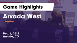 Arvada West  Game Highlights - Dec. 6, 2018