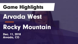 Arvada West  vs Rocky Mountain  Game Highlights - Dec. 11, 2018