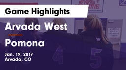 Arvada West  vs Pomona  Game Highlights - Jan. 19, 2019
